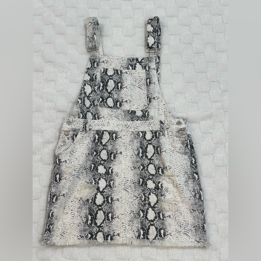 POL Snakeskin Overall Dress Size L